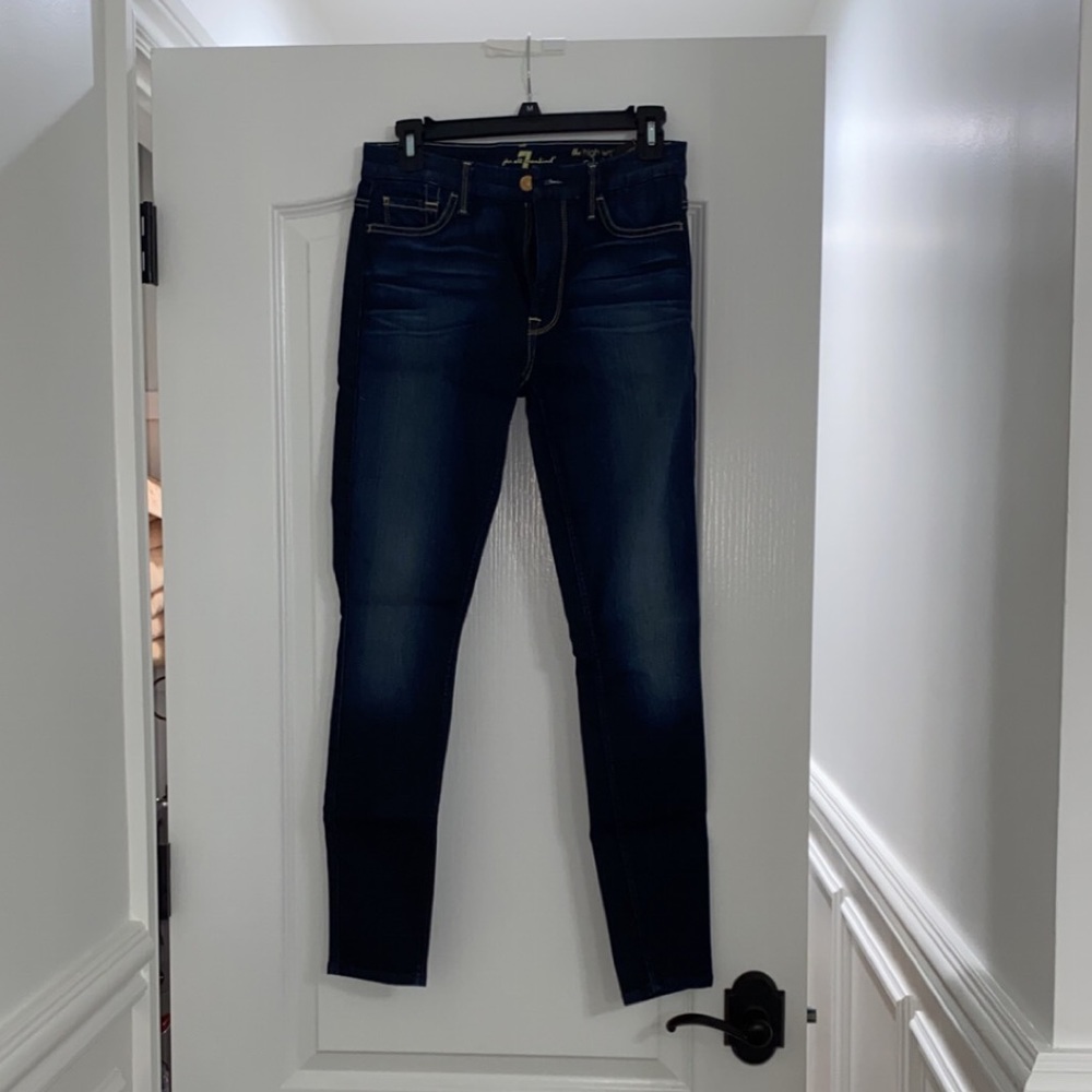7 for all mankind high waist ankle skinny jeans